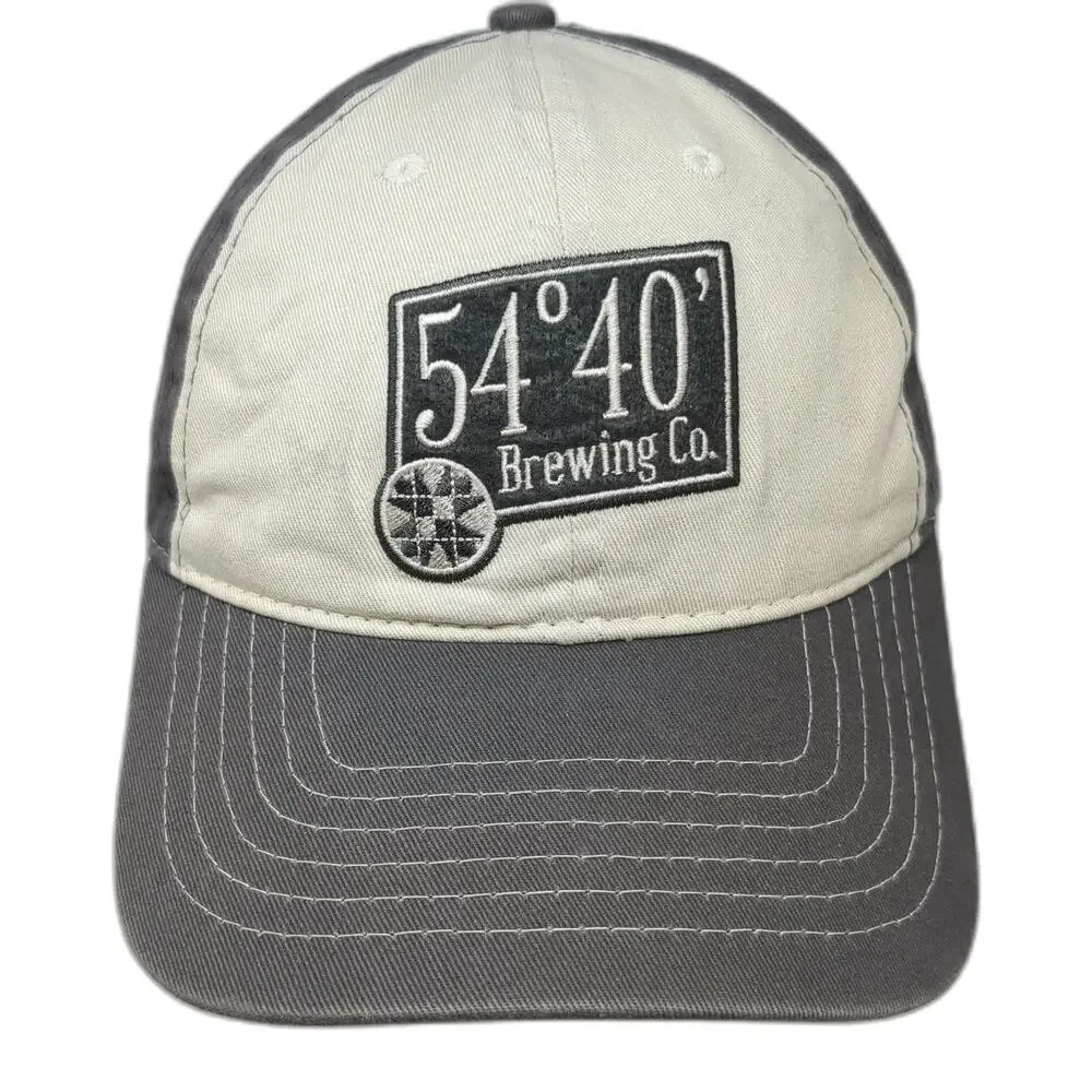 Brewery Branding Co Snapback Hat Gray One Size Two Tone Washougal WA Craft Beer